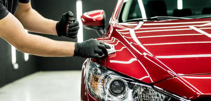 photo of ceramic coating being applied in Detroit, MI